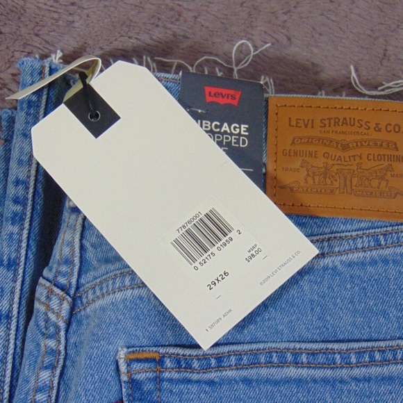 NWT Women's Levi's Ribcage Cropped Flare Jeans - Picture 6 of 6